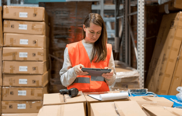 warehouse order selector using voice system