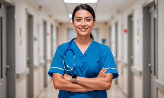 Nurse smiling 