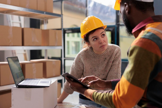 Job seeker completing application form at staffing agency for general laborer warehouse position in the United States